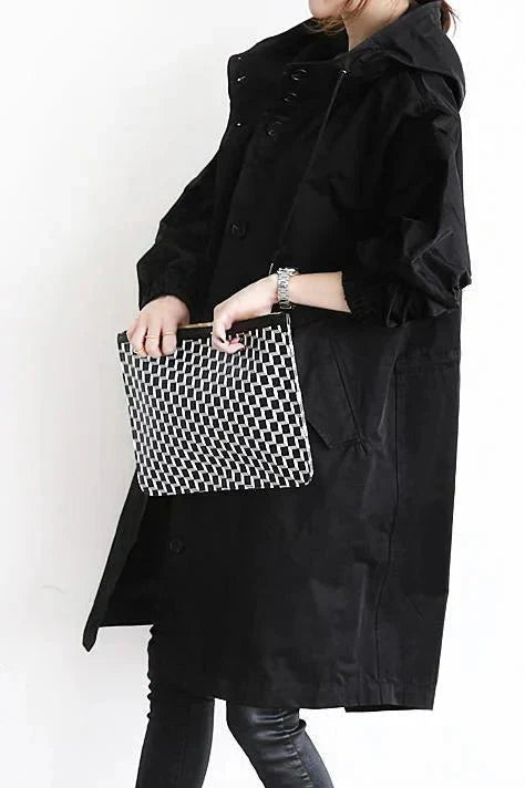 Chubasquero para mujer, capucha oversize
