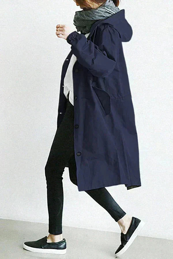 Gabardina impermeable para mujer, transpirable