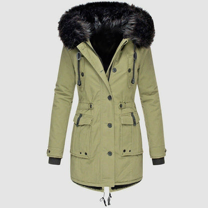 Parka de algodón para mujer, diseño cálido