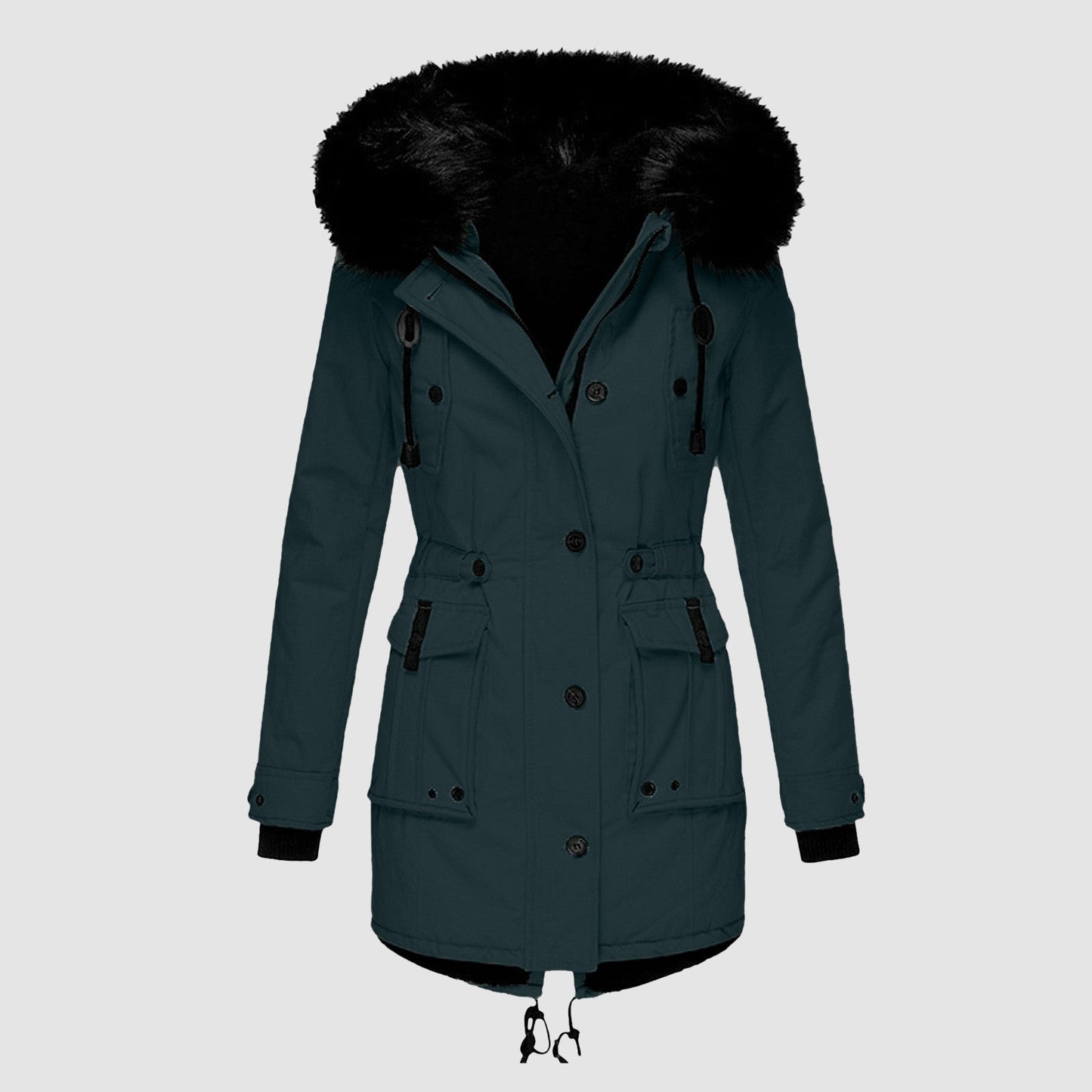 Parka de algodón para mujer, look de invierno