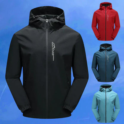 Giacca outdoor impermeabile e antivento con cappuccio — Giacca funzionale