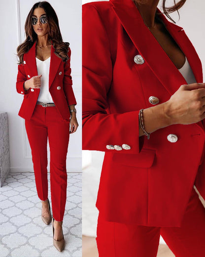 Conjunto de traje para mujer, blazer moderno