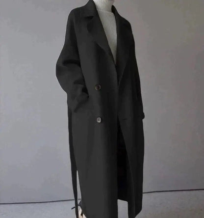 Cappotto lungo in lana — Cappotto classico e caldo invernale