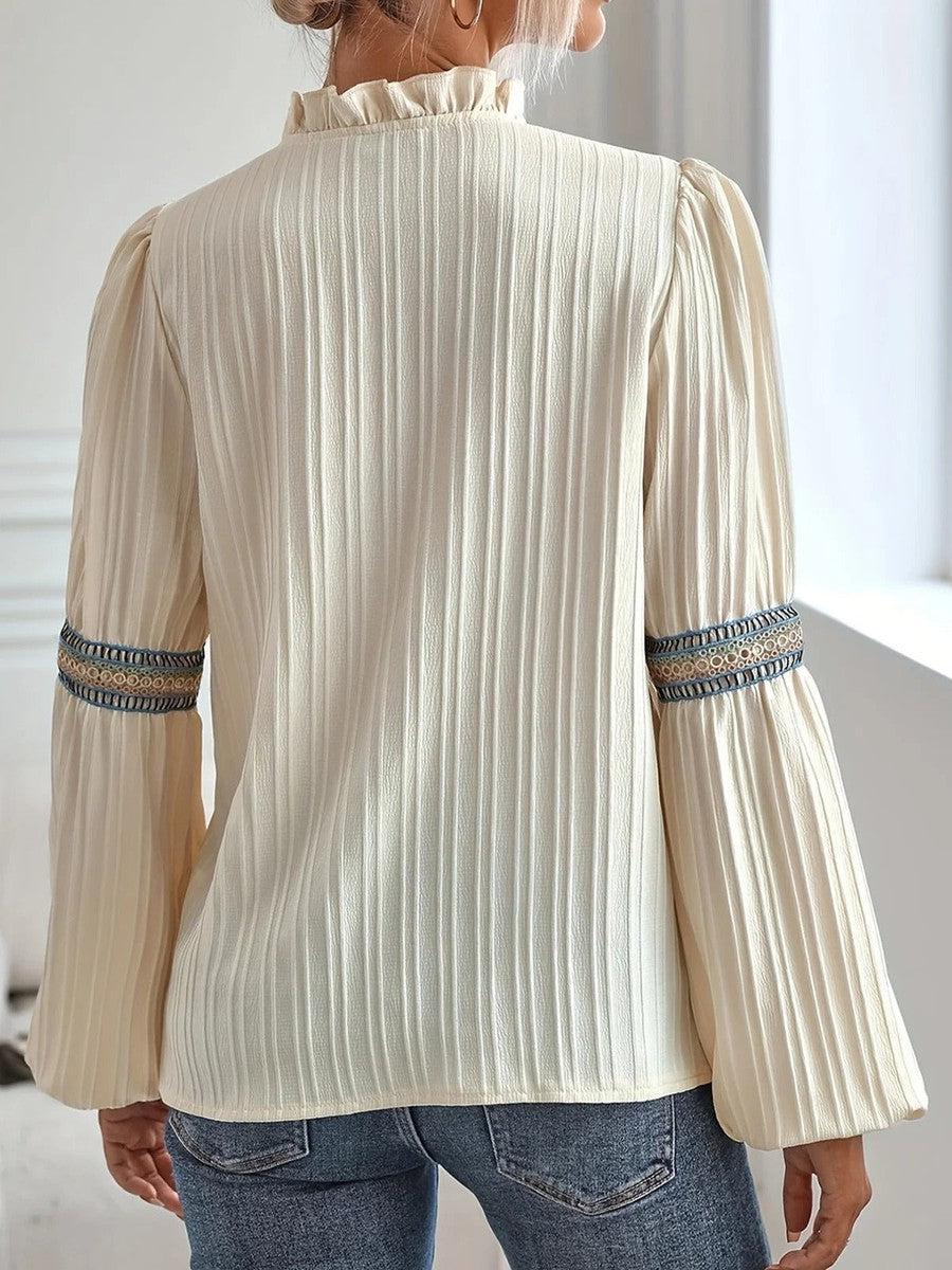 Top dallo stile vintage — Blusa chic e slanciante d'autunno