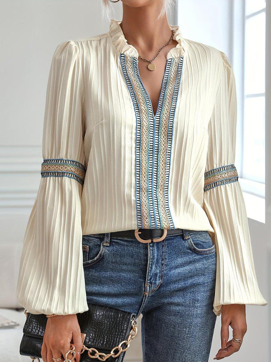 Top dallo stile vintage — Blusa chic e slanciante d'autunno