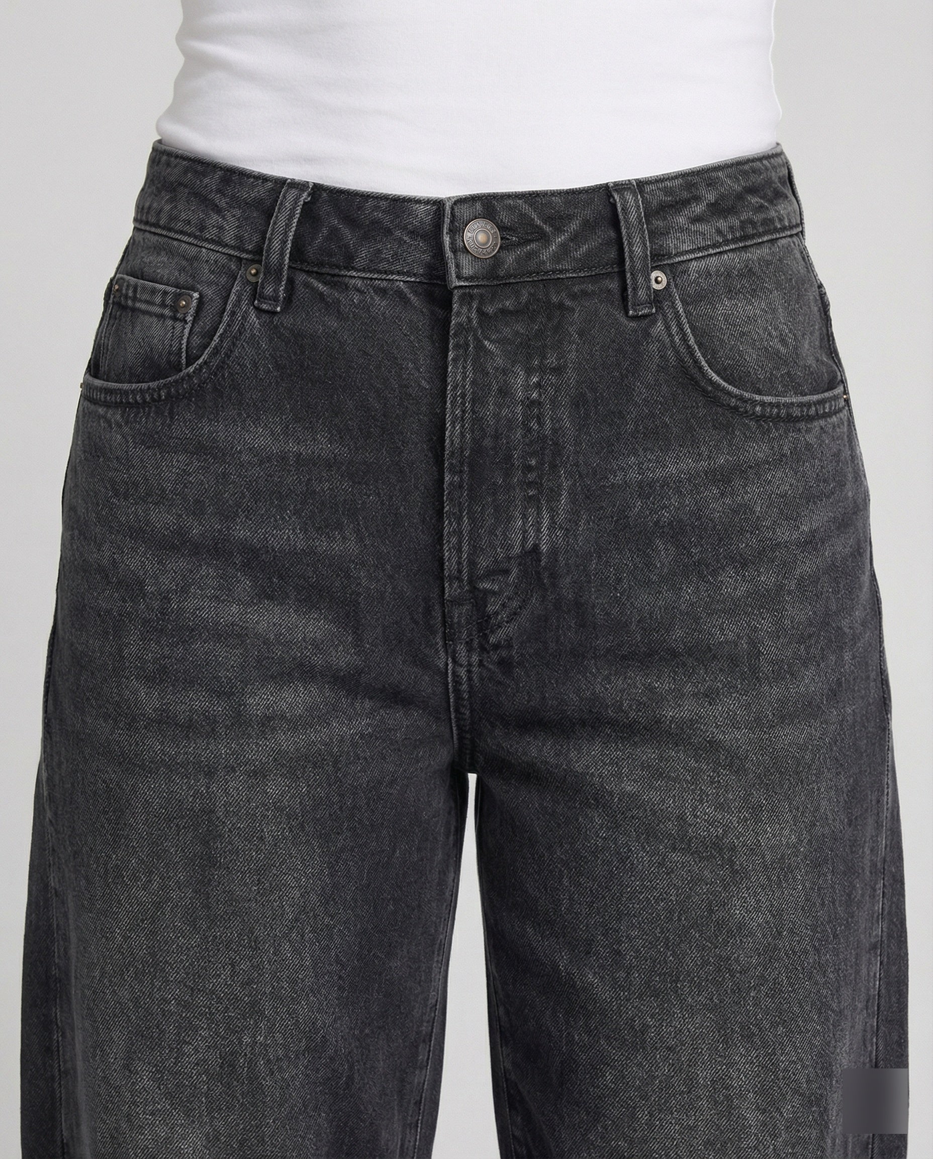 Jeans barrel a vita media — Jeans comodi dal taglio leggermente a zampa