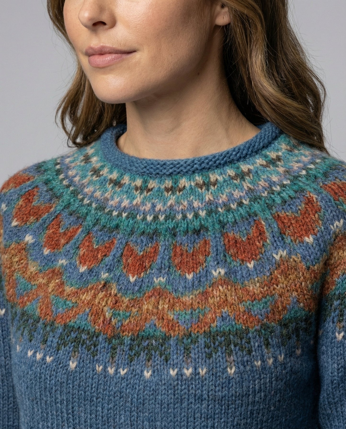 Maglione in lana in stile nordico vintage — Maglione caldo invernale