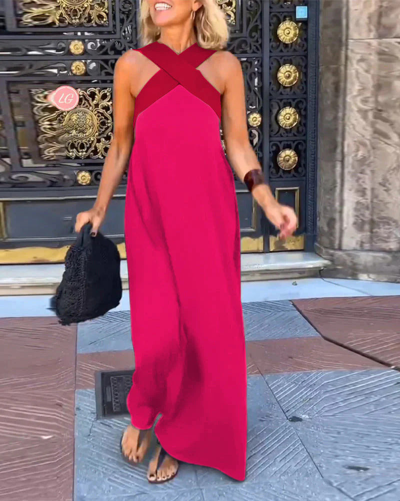 Vestido largo transpirable para mujer, cómodo