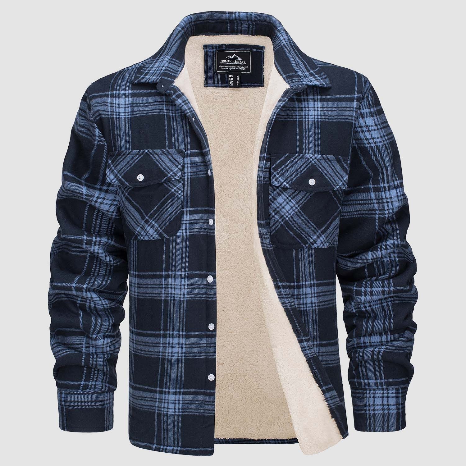 Sopracamicia casual con tasche — Camicia-giacca da mezza stagione