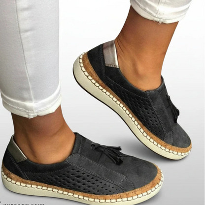 Sneakers ortopediche slip-on in tessuto — Soletta ammortizzata e vestibilità comoda