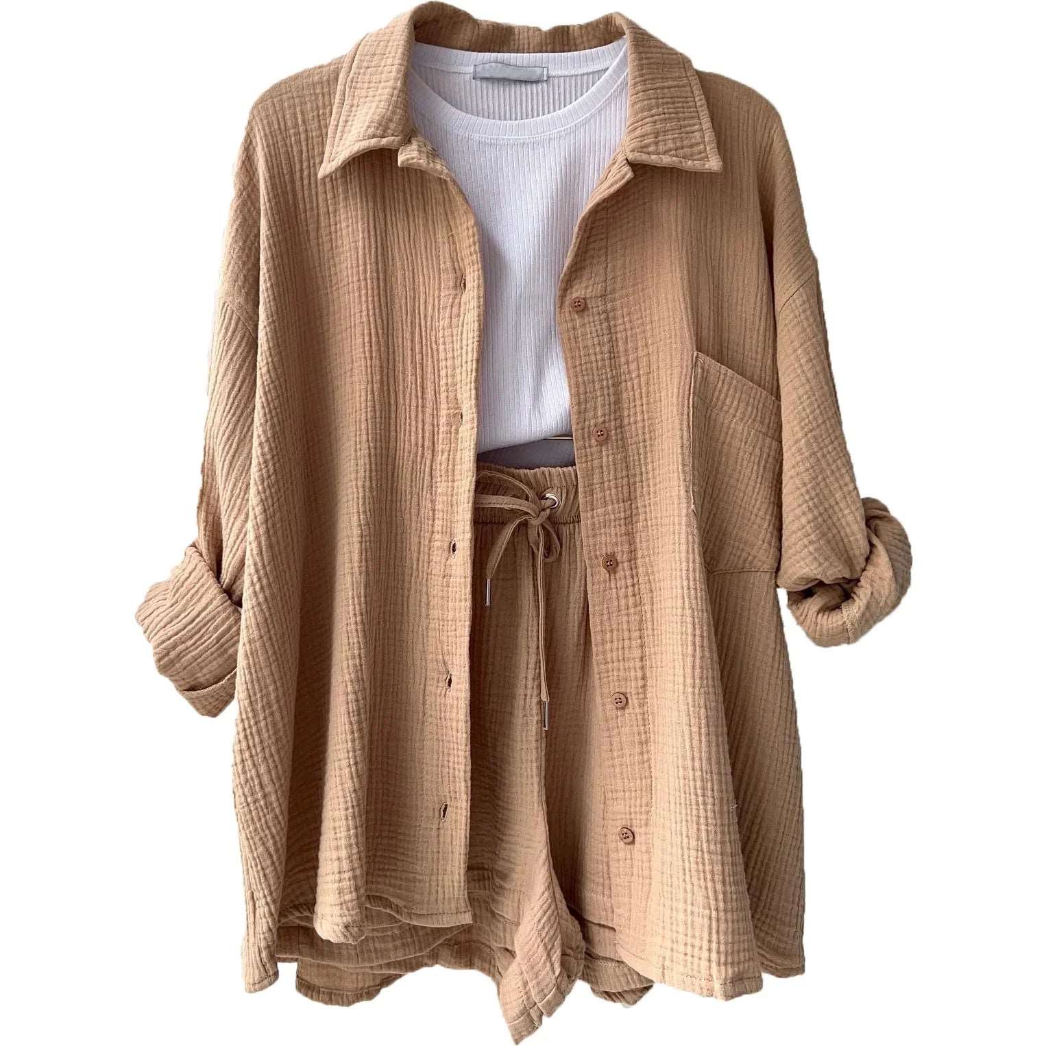 Completo di lino, camicia e pantaloni — Due pezzi estivo