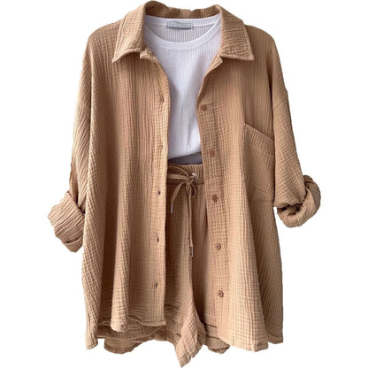 Completo di lino, camicia e pantaloni — Due pezzi estivo