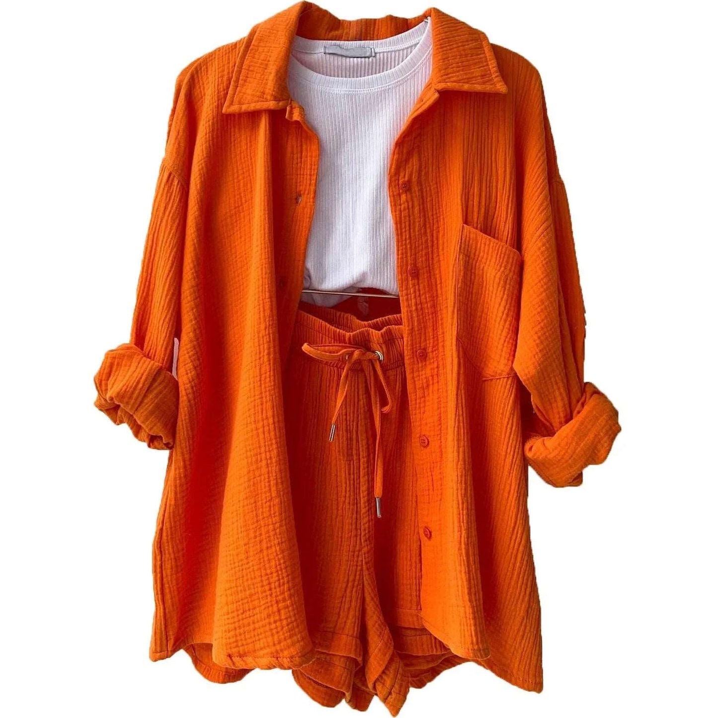 Completo di lino, camicia e pantaloni — Due pezzi estivo