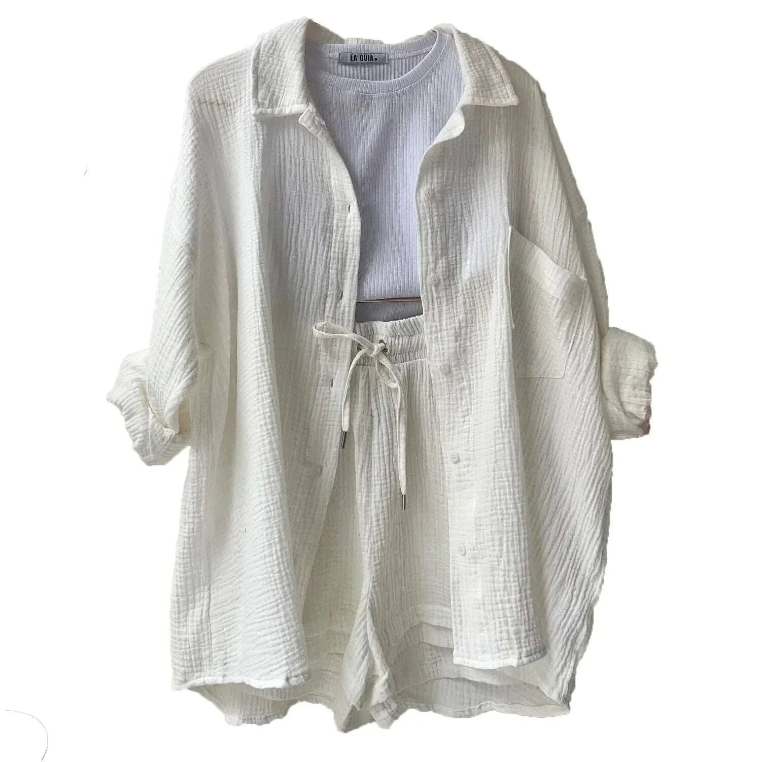 Completo di lino, camicia e pantaloni — Due pezzi estivo