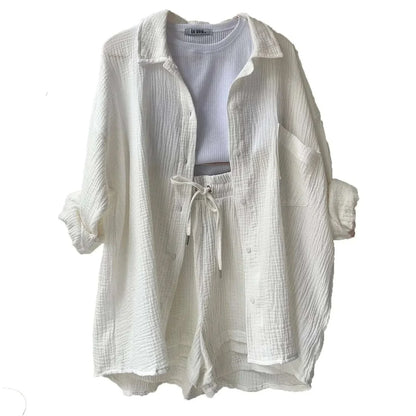 Completo di lino, camicia e pantaloni — Due pezzi estivo