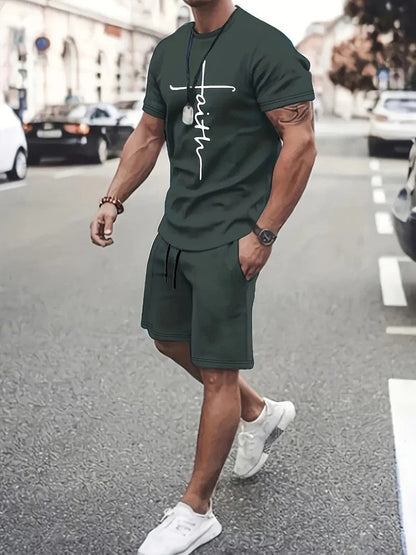 Completo estivo t-shirt e pantaloncini — Set leggero due pezzi