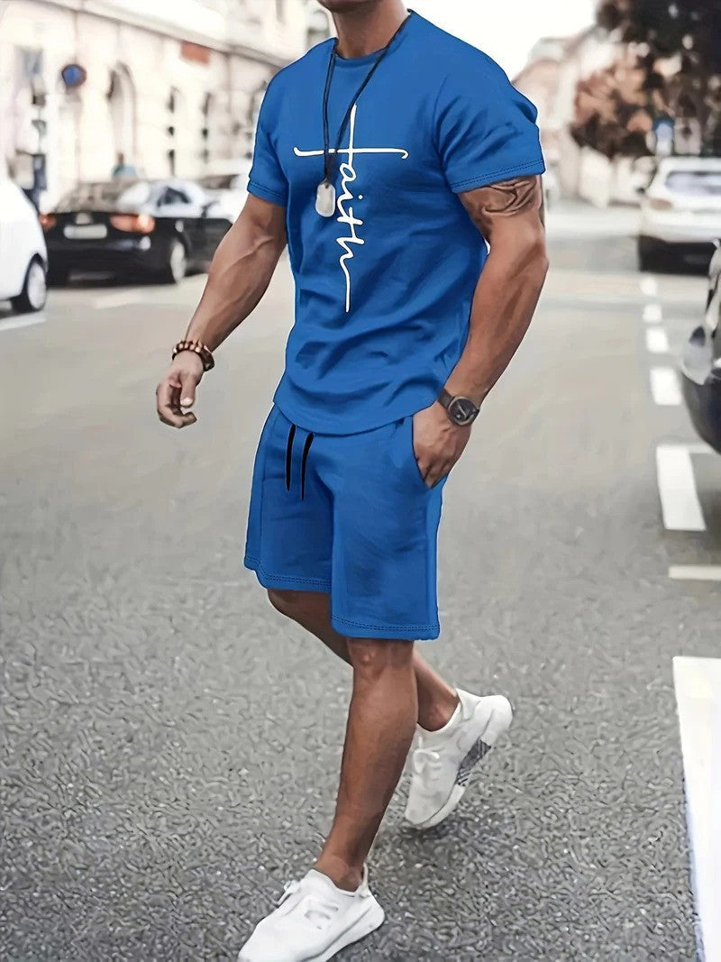 Completo estivo t-shirt e pantaloncini — Set leggero due pezzi
