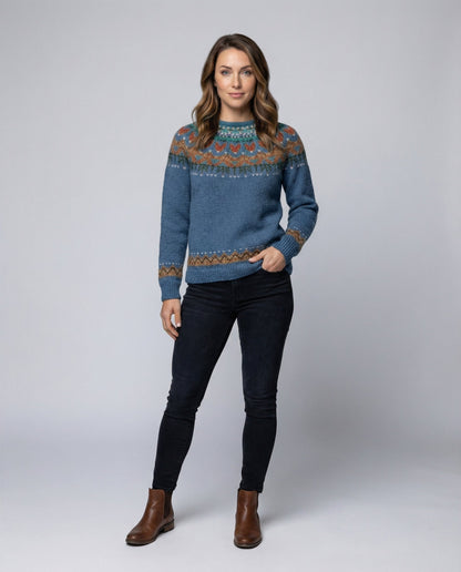 Maglione in lana in stile nordico vintage — Maglione caldo invernale