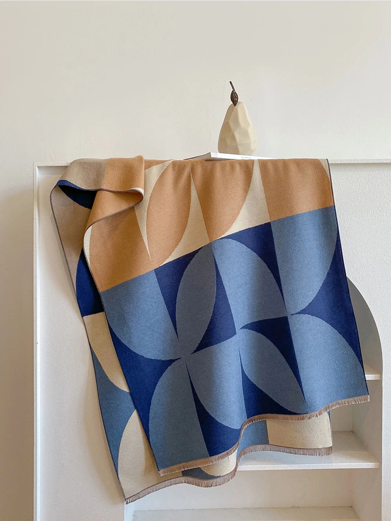 Sciarpa in cashmere reversibile — Foulard morbido, caldo ed elegante