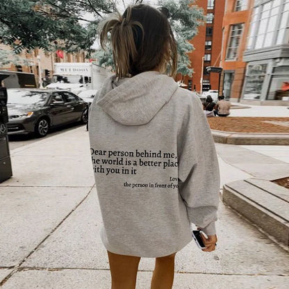Felpa unisex con cappuccio e stampa — Hoodie comoda e calda a manica lunga