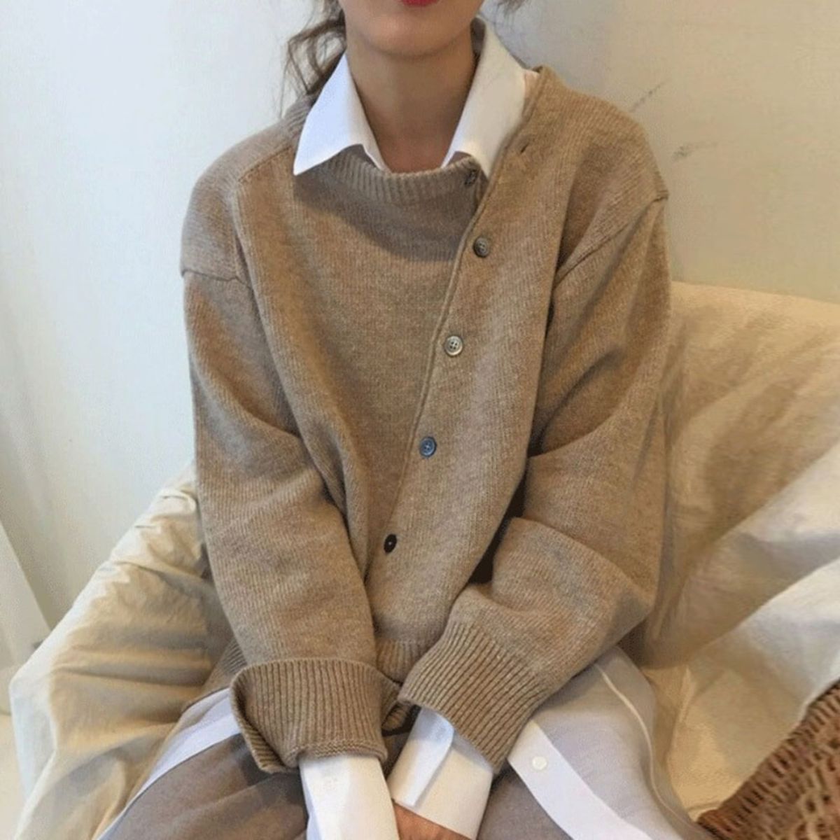 Jersey de cachemira para mujer, otoño