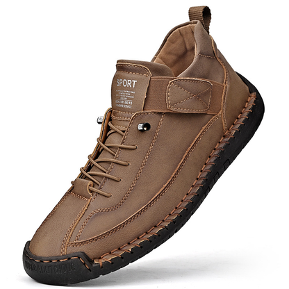 Zapatillas de cuero para mujer, plantilla ortopédica