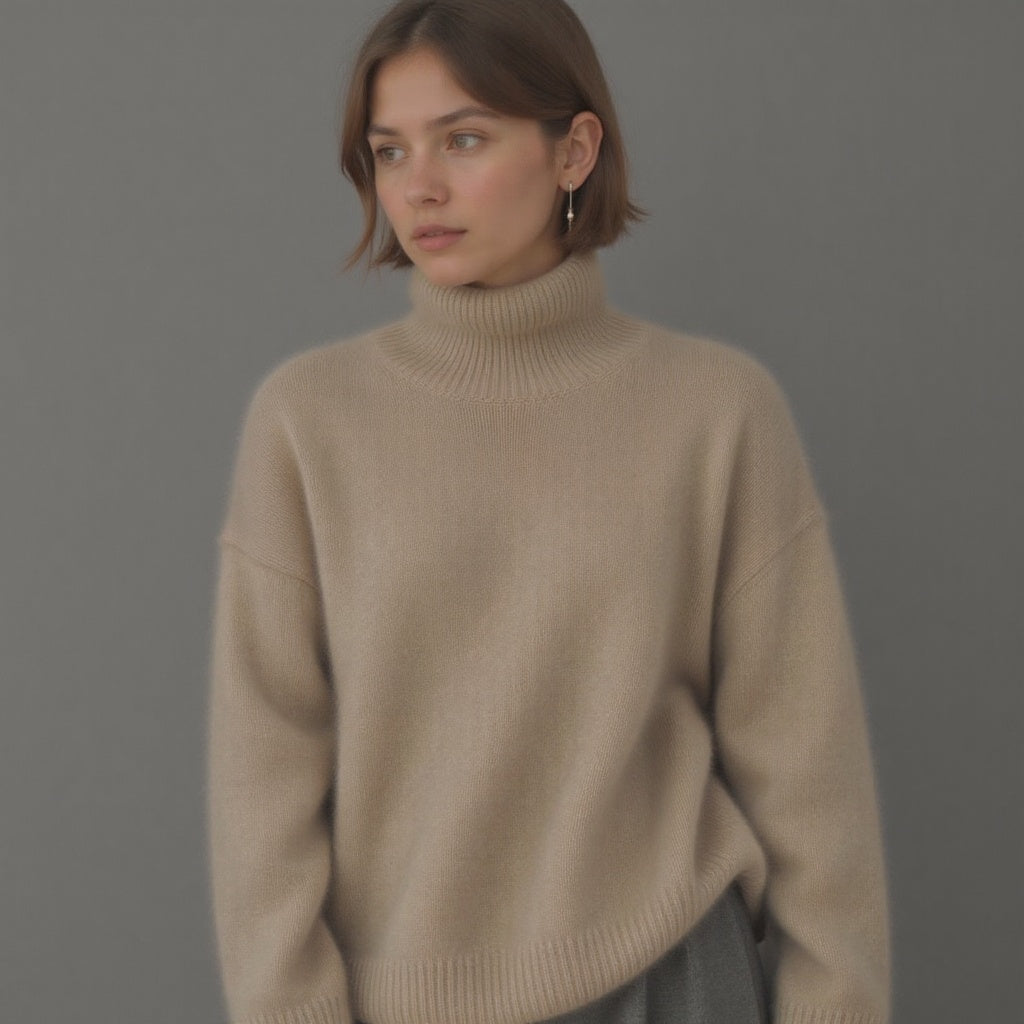Jersey de cachemira para mujer, cálido