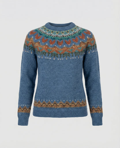 Maglione in lana in stile nordico vintage — Maglione caldo invernale