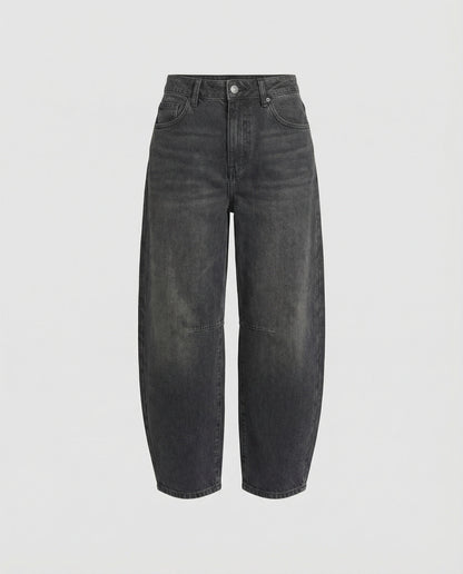 Jeans barrel a vita media — Jeans comodi dal taglio leggermente a zampa