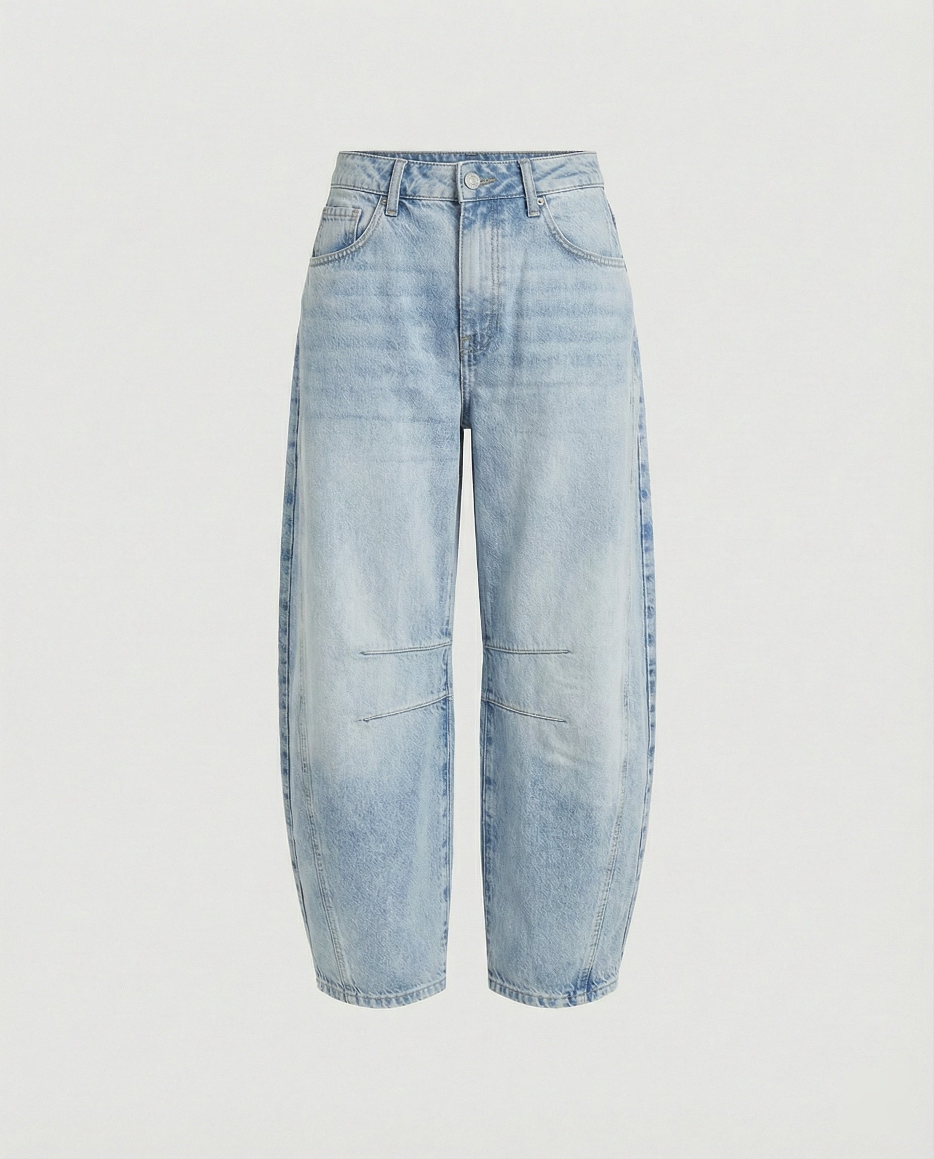 Jeans barrel a vita media — Jeans comodi dal taglio leggermente a zampa