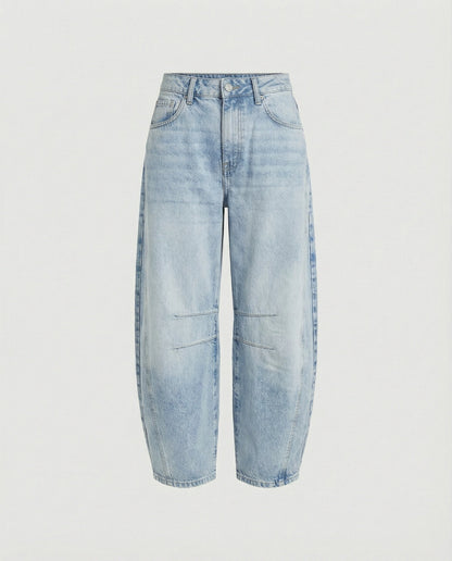 Jeans barrel a vita media — Jeans comodi dal taglio leggermente a zampa