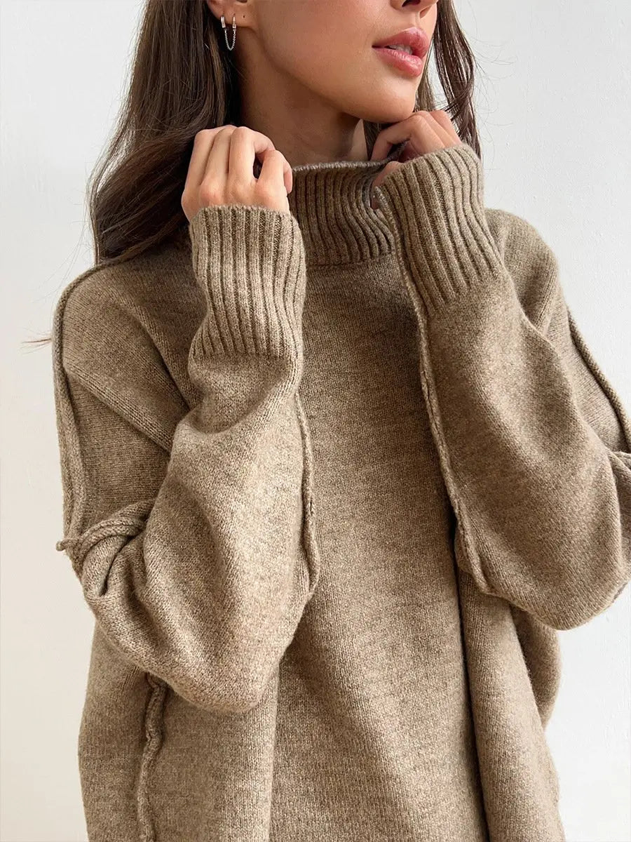 Completo in maglia due pezzi — Maglione e pantaloni a gamba ampia
