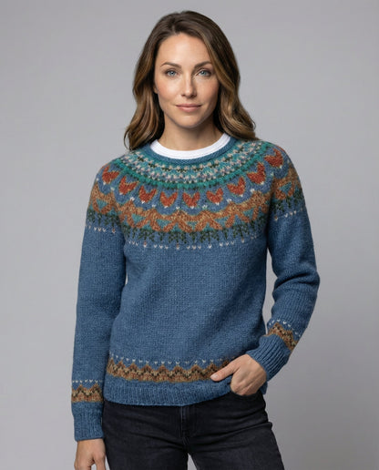 Maglione in lana in stile nordico vintage — Maglione caldo invernale