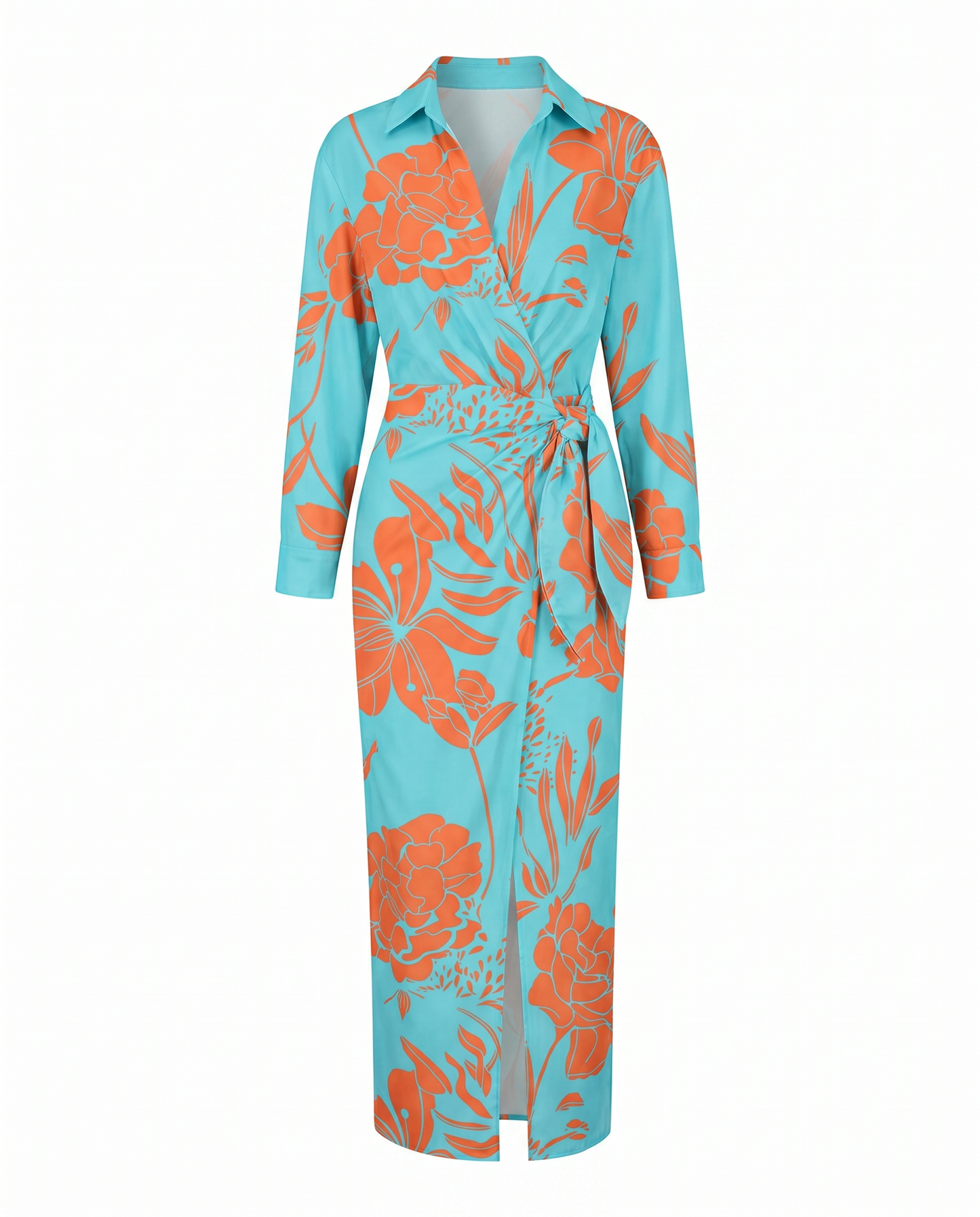 Vestido largo para mujer, manga larga