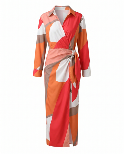Vestido cruzado para mujer, fluido